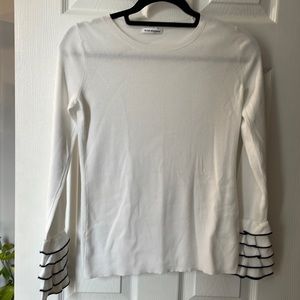 Club Monaco Statement sleeve crew neck knit